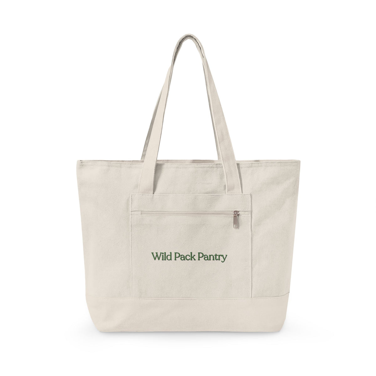 Zippered Canvas Tote