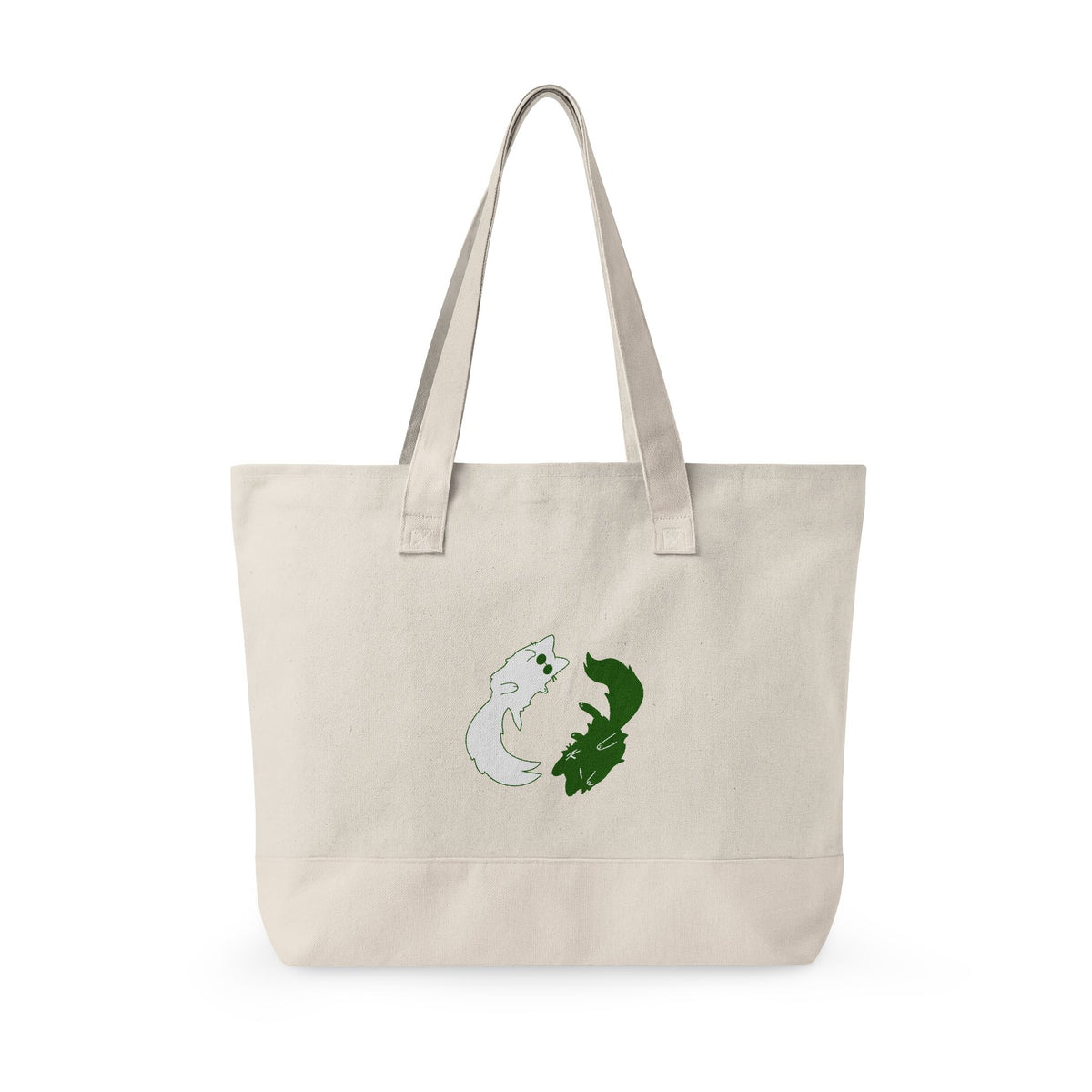 Zippered Canvas Tote