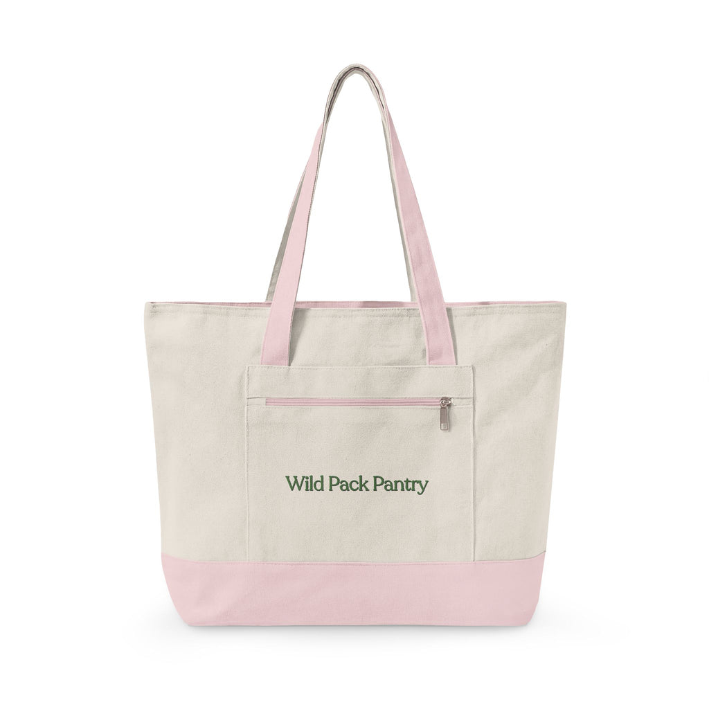 Zippered Canvas Tote