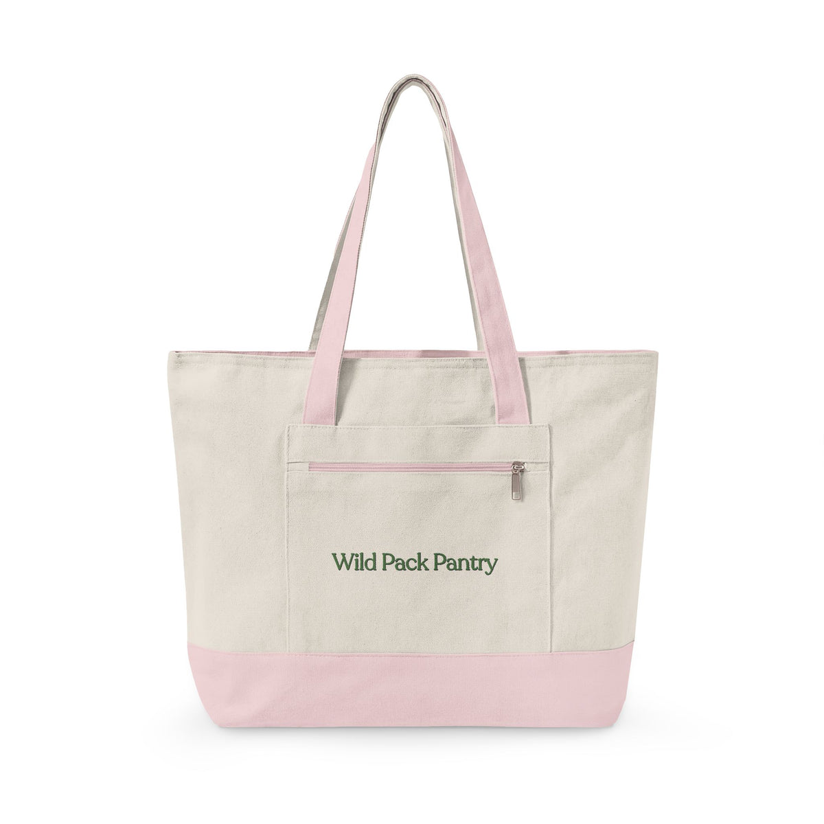 Zippered Canvas Tote